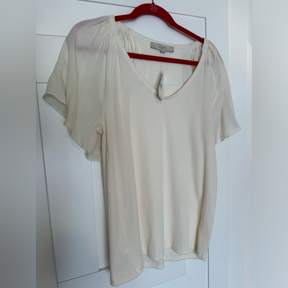 Large cream loft blouse